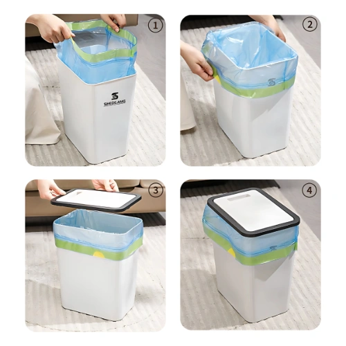 Thùng Rác Nắp Bật 13 Lít, Nắp Có Nhấn Nút Thiết Kế Đẹp Và Thể Tích Lớn Cho Nhiều Phòng TR3