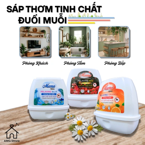 Sáp thơm phòng MAMA, Tinh Chất Đuổi Muỗi, Tỏa Hương Dịu Nhẹ, Lưu Hương Tới 30 Ngày
