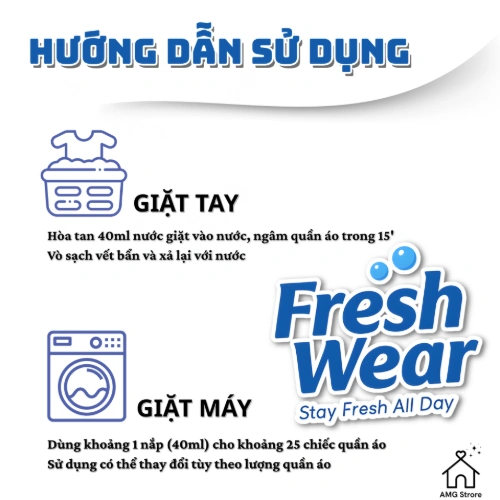 Nước Giặt Xả Fresh Wear Làm Mềm Vải Đậm Đặc Hương Thơm Nước Hoa, Lưu Hương, Đánh Bay Vết Bẩn Cứng Đầu 2L - [NG]