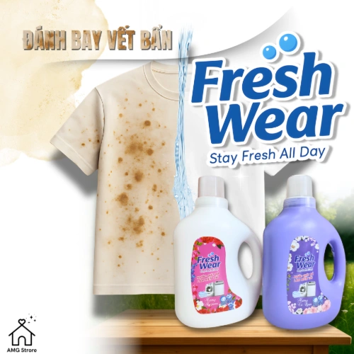 Nước Giặt Xả Fresh Wear Làm Mềm Vải Đậm Đặc Hương Thơm Nước Hoa, Lưu Hương, Đánh Bay Vết Bẩn Cứng Đầu 2L - [NG]