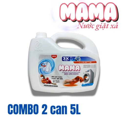 Nước Giặt Xả MAMA Hương Thơm Comfort Tươi Mát Thanh Lịch, Lưu Hương Lâu, Đánh Bay Vết Bẩn Cứng Đầu, 4.8L