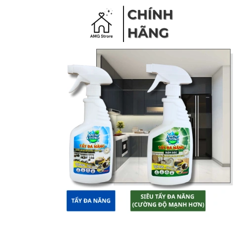 Siêu Tẩy Đa Năng SẠCH KOONG Tẩy Sạch Mọi Vết Bẩn Dầu Mỡ Nhà Bếp Nhà Vệ Sinh Mặt Sàn Nhà Tắm Các Vết Rỉ Sét Oxi Hóa Đánh Bay Vết Bẩn Dầu Mỡ Nấm Mốc Diệt Khuẩn