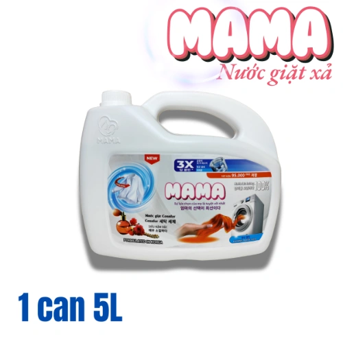 Nước Giặt Xả MAMA Hương Thơm Comfort Tươi Mát Thanh Lịch, Lưu Hương Lâu, Đánh Bay Vết Bẩn Cứng Đầu, 4.8L