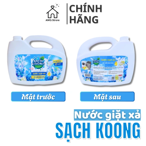Nước Giặt Xả SẠCH KOONG Hương Ban Mai Tươi Mát Thanh Lịch, Lưu Hương Dài Lâu, Đánh Bay Vết Bẩn Cứng Đầu, 4.8KG-4.5L SẠCH KOONG