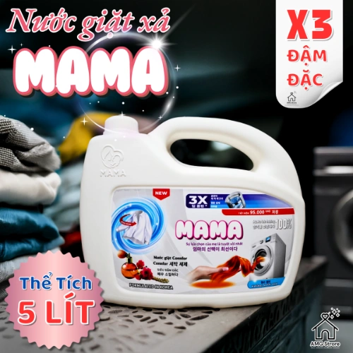 Nước Giặt Xả MAMA Hương Thơm Comfort Tươi Mát Thanh Lịch, Lưu Hương Lâu, Đánh Bay Vết Bẩn Cứng Đầu, 4.8L