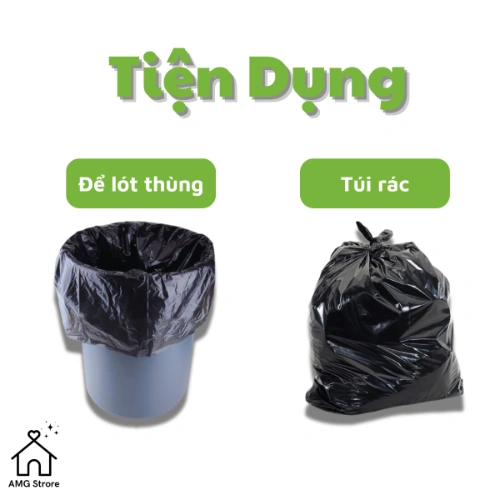 [COMBO] 3 Cuộn Túi Rác Tự Phân Hủy - Size Lớn 55*65 cm - Thân Thiện Với Môi Trường - TB3