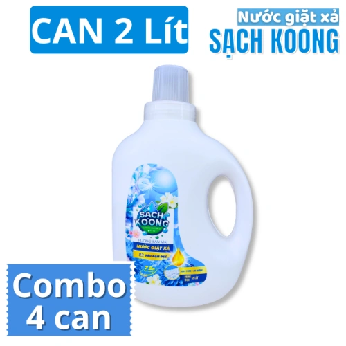 Nước Giặt Xả SẠCH KOONG Hương Ban Mai Tươi Mát Thanh Lịch, Lưu Hương Dài Lâu, Đánh Bay Vết Bẩn Cứng Đầu, 4.8KG-4.5L SẠCH KOONG