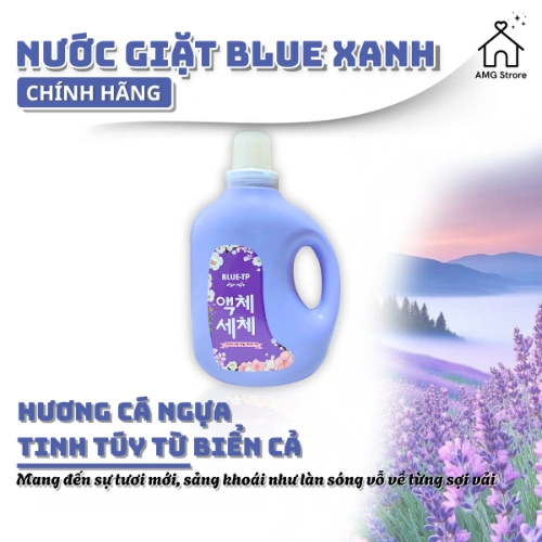 Nước Giặt Xả Làm Mềm Vải BLUE Đậm Đặc Hương Thơm Nước Hoa, Lưu Hương, Đánh Bay Vết Bẩn Cứng Đầu 2L