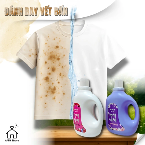 Nước Giặt Xả Làm Mềm Vải BLUE Đậm Đặc Hương Thơm Nước Hoa, Lưu Hương, Đánh Bay Vết Bẩn Cứng Đầu 2L