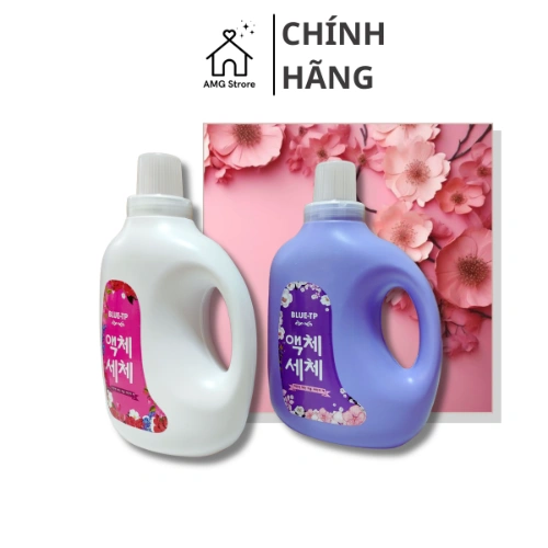 Nước Giặt Xả Làm Mềm Vải BLUE Đậm Đặc Hương Thơm Nước Hoa, Lưu Hương, Đánh Bay Vết Bẩn Cứng Đầu 2L