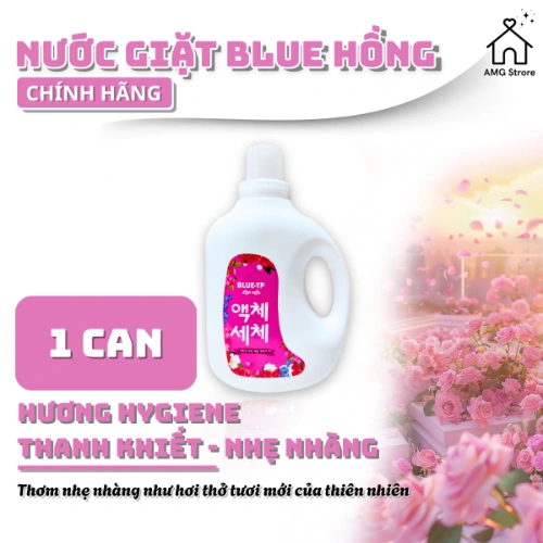 Nước Giặt Xả Làm Mềm Vải BLUE Đậm Đặc Hương Thơm Nước Hoa, Lưu Hương, Đánh Bay Vết Bẩn Cứng Đầu 2L