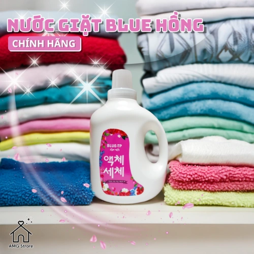 Nước Giặt Xả Làm Mềm Vải BLUE Đậm Đặc Hương Thơm Nước Hoa, Lưu Hương, Đánh Bay Vết Bẩn Cứng Đầu 2L